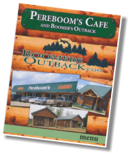 Pereboom Cafe Menu